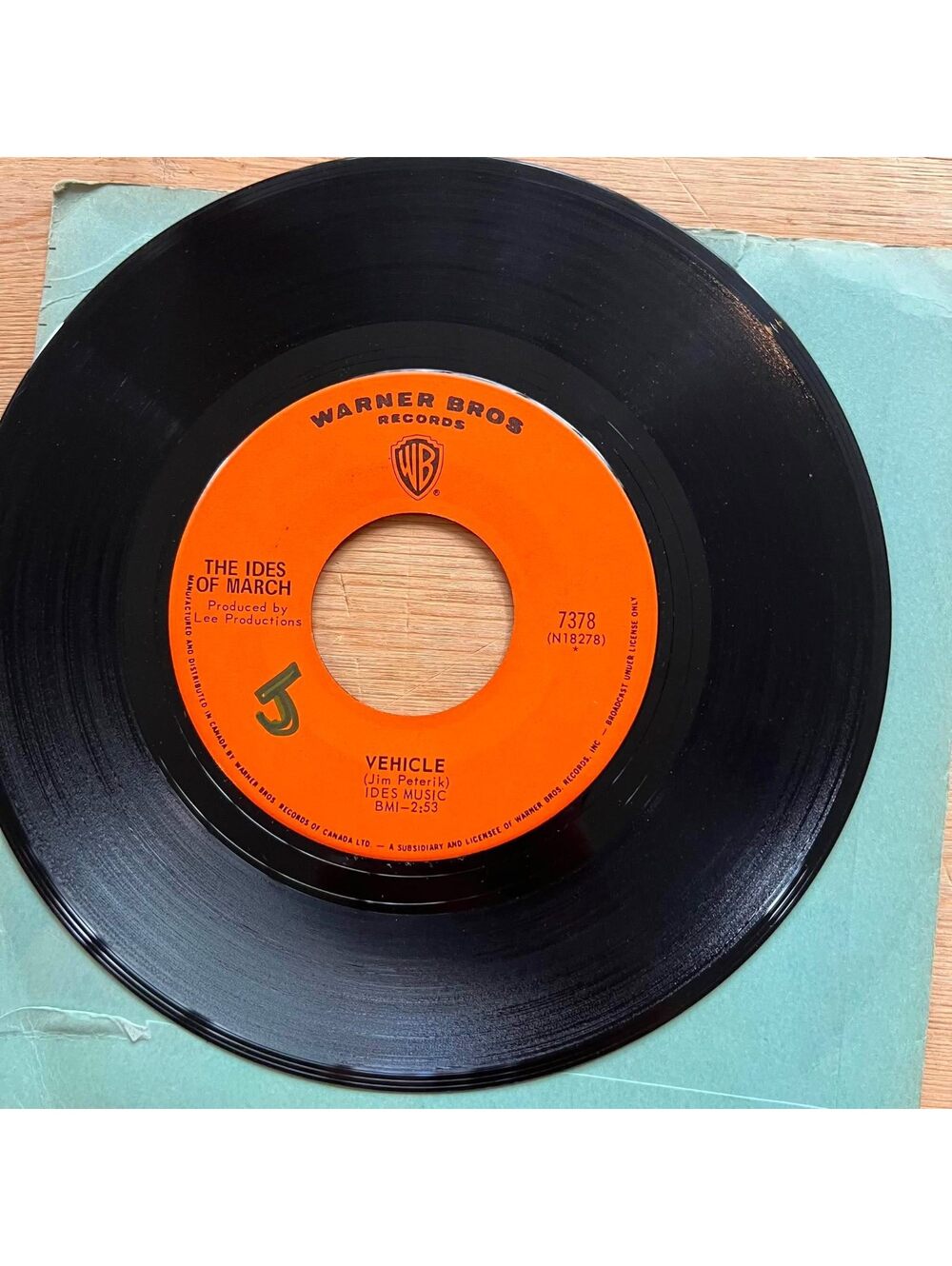 The Ides of March - Vehicle/Lead me Home, Gently 45rpm VG+ R90